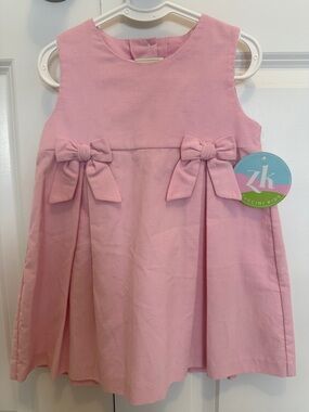 Zuccini Kids Pink Sleeveless Bow-Accent Party Dress